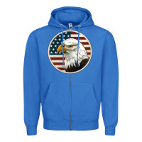 True Royal American Bald Eagle Zipper Hoodie - Jasminsmagicworld