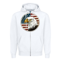 White American Bald Eagle Zipper Hoodie - Jasminsmagicworld