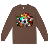 Chestnut joy with soccer element and Christmas Long Sleeve Tee - AdoDesignShop