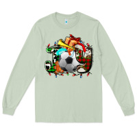 Matcha joy with soccer element and Christmas Long Sleeve Tee - AdoDesignShop