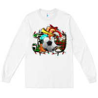 White joy with soccer element and Christmas Long Sleeve Tee - AdoDesignShop