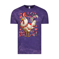 Cloud Purple i see you chicken me out Vintage Tee - RacoonDesign