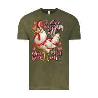 Vintage Olive i see you chicken me out Vintage Tee - RacoonDesign