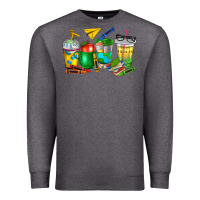 Charcoal Heather teacher coffee cups Premium Sweatshirt - NancyCooperArtShop