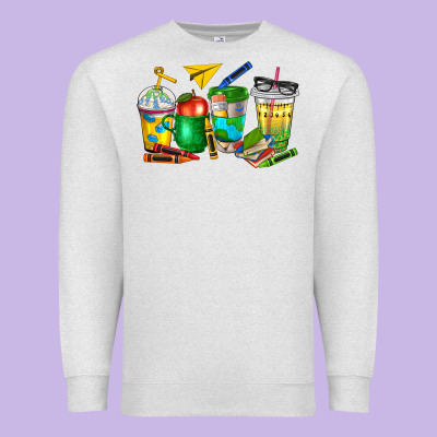 Teacher Coffee Cups Premium Sweatshirt Designed By Nancycooperartshop