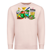 Pale Pink teacher coffee cups Premium Sweatshirt - NancyCooperArtShop