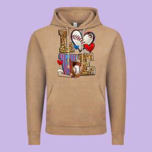 Love Baseball Vintage Hoodie Designed By Zillion Design Studio