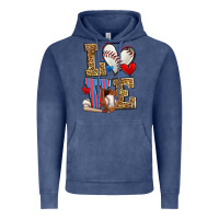 Vintage Denim love baseball Vintage Hoodie - Zillion Design Studio