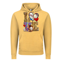 Vintage Mustard love baseball Vintage Hoodie - Zillion Design Studio