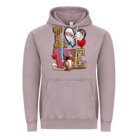 Vintage Zinc love baseball Vintage Hoodie - Zillion Design Studio
