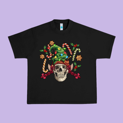 Elf Skull Urban Heavy Tee Designed By Fadigitalartstudio