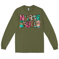 Army Green nurse fuel coffee cups Long Sleeve Tee - Jasminsmagicworld