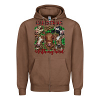 Chestnut christmas with my herd cows Zipper Hoodie - BarkalooDesign
