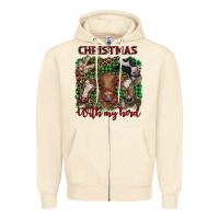 Sandshell christmas with my herd cows Zipper Hoodie - BarkalooDesign