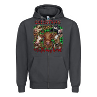 Smoke christmas with my herd cows Zipper Hoodie - BarkalooDesign