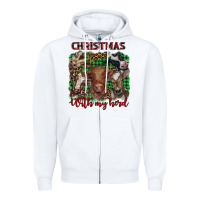 White christmas with my herd cows Zipper Hoodie - BarkalooDesign