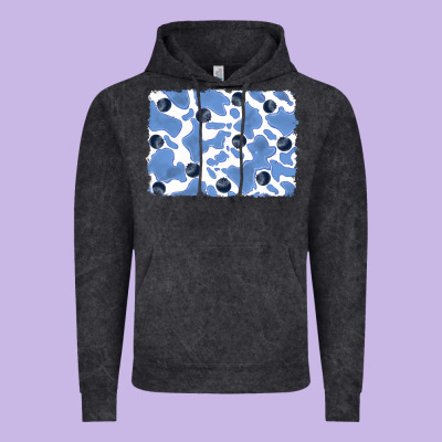 Distressed Blueberry Milkshake Cowhide Vintage Hoodie Designed By Ranaportraitstore