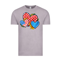 Vintage Zinc usa flag hearts with sunflower Vintage Tee - HRA Design Shop