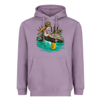 Lavender fishing pelican camp Heavyweight Hoodie - NancyCooperArtShop