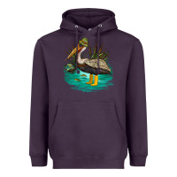 Plum fishing pelican camp Heavyweight Hoodie - NancyCooperArtShop
