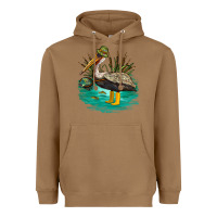 Toasted Coconut fishing pelican camp Heavyweight Hoodie - NancyCooperArtShop