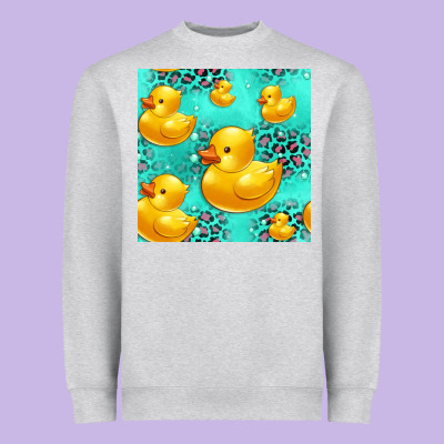 Rubber Duck Seamless Pattern Heavyweight Sweatshirt Designed By Hra Design Shop