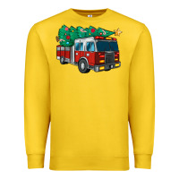 Lemon christmas fire truck Premium Sweatshirt - MaliasSmallBusiness
