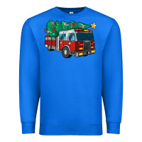 True Royal christmas fire truck Premium Sweatshirt - MaliasSmallBusiness