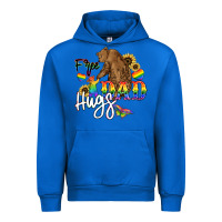 Cobalt Free Dad hugs Urban Hoodie - NancyCooperArtShop