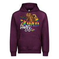 Mauve Wine Free Dad hugs Urban Hoodie - NancyCooperArtShop