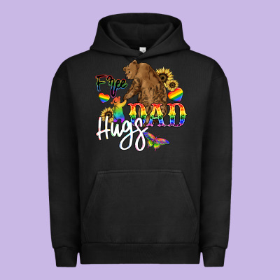 Free Dad Hugs Urban Hoodie Designed By Nancycooperartshop
