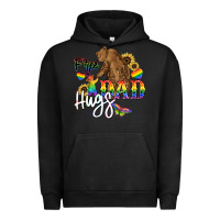 Pigment Black Free Dad hugs Urban Hoodie - NancyCooperArtShop
