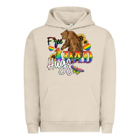 Pigment French Oak Free Dad hugs Urban Hoodie - NancyCooperArtShop
