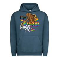 Pigment Midnight Navy Free Dad hugs Urban Hoodie - NancyCooperArtShop