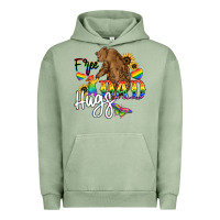 Pigment Oil Green Free Dad hugs Urban Hoodie - NancyCooperArtShop