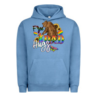 Pigment Pebble Blue Free Dad hugs Urban Hoodie - NancyCooperArtShop