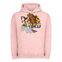 Pigment Salmon Free Dad hugs Urban Hoodie - NancyCooperArtShop