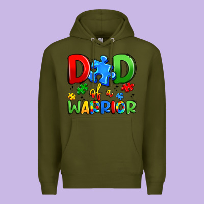 Dad Of A Warrior Premium Hoodie Designed By Artiststas