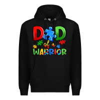 Black dad of a warrior Premium Hoodie - Artiststas
