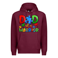 Burgundy dad of a warrior Premium Hoodie - Artiststas