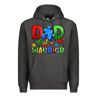 Charcoal Heather dad of a warrior Premium Hoodie - Artiststas