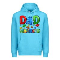 Ocean Blue dad of a warrior Premium Hoodie - Artiststas