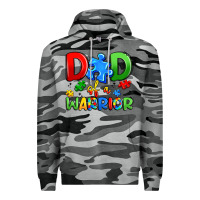 Slate Camo dad of a warrior Premium Hoodie - Artiststas