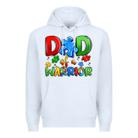 White dad of a warrior Premium Hoodie - Artiststas