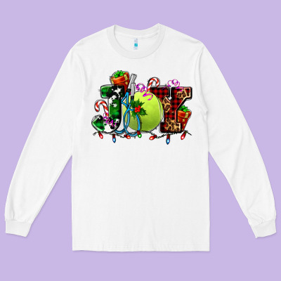 Joy And Tennis Christmas Long Sleeve Tee Designed By Adodesignshop