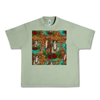 Oil Green horses with roses seamless pattern Urban Heavy Tee - HRA Design Shop