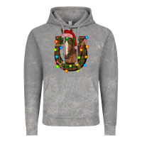 Cloud Rock christmas horseshoe with horse Vintage Hoodie - RanaPortraitStore