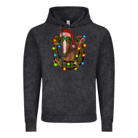 Vintage Black christmas horseshoe with horse Vintage Hoodie - RanaPortraitStore