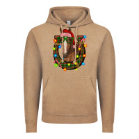 Vintage Coffee christmas horseshoe with horse Vintage Hoodie - RanaPortraitStore