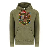 Vintage Olive christmas horseshoe with horse Vintage Hoodie - RanaPortraitStore
